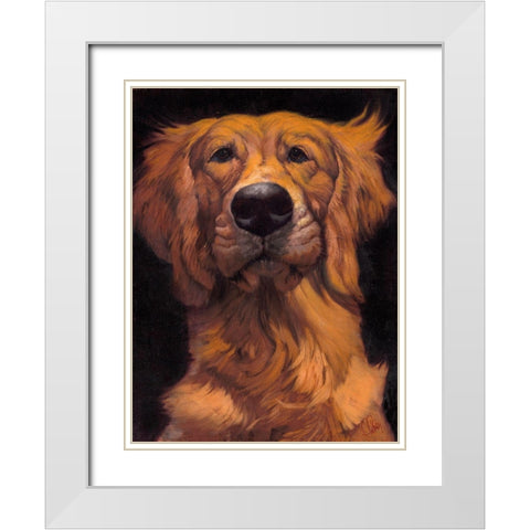 Golden White Modern Wood Framed Art Print with Double Matting by Fluharty, Thomas