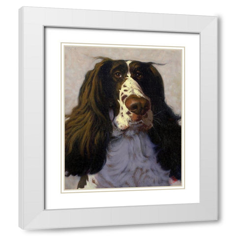 Springer White Modern Wood Framed Art Print with Double Matting by Fluharty, Thomas
