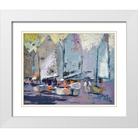 Lemon Snickety White Modern Wood Framed Art Print with Double Matting by Forst, Beth A.