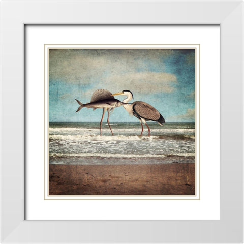 What Would I Do For Love White Modern Wood Framed Art Print with Double Matting by Flores, Paula Belle