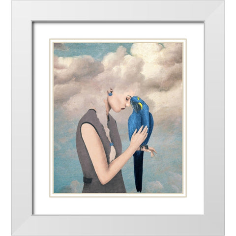 You Are Safe With Me White Modern Wood Framed Art Print with Double Matting by Flores, Paula Belle