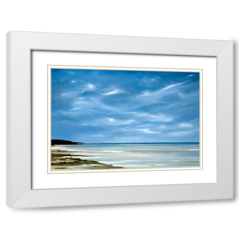 Outgoing Tide White Modern Wood Framed Art Print with Double Matting by Fleury, Rick