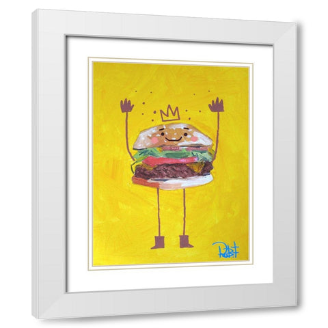 Happy Meal White Modern Wood Framed Art Print with Double Matting by Filiuta, Robert
