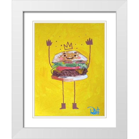 Happy Meal White Modern Wood Framed Art Print with Double Matting by Filiuta, Robert