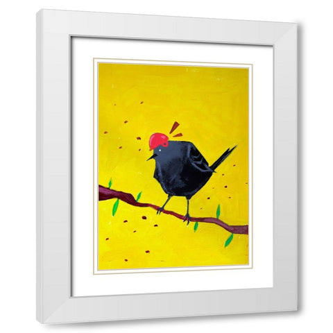 Messenger Bird No. 1 White Modern Wood Framed Art Print with Double Matting by Filiuta, Robert