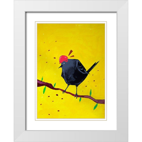 Messenger Bird No. 1 White Modern Wood Framed Art Print with Double Matting by Filiuta, Robert