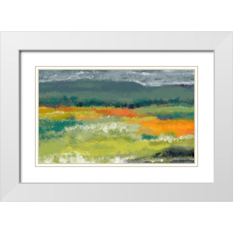 Cloudy Day In The Mountains White Modern Wood Framed Art Print with Double Matting by Finn, Tina