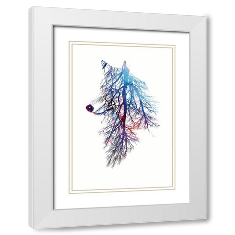 My Roots White Modern Wood Framed Art Print with Double Matting by Farkas, Robert