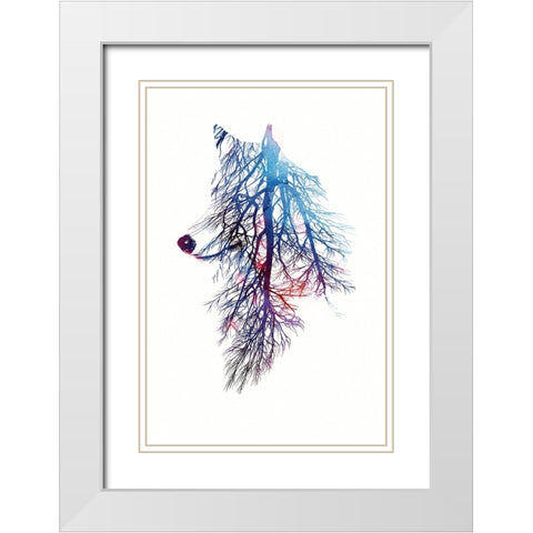 My Roots White Modern Wood Framed Art Print with Double Matting by Farkas, Robert