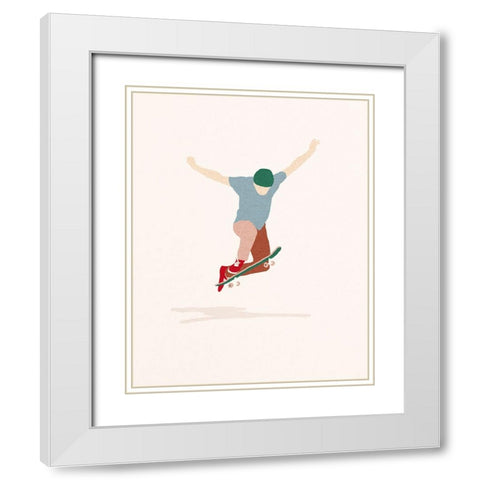 Skate Non-Comply White Modern Wood Framed Art Print with Double Matting by Farkas, Robert