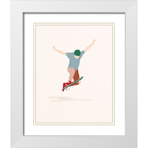 Skate Non-Comply White Modern Wood Framed Art Print with Double Matting by Farkas, Robert