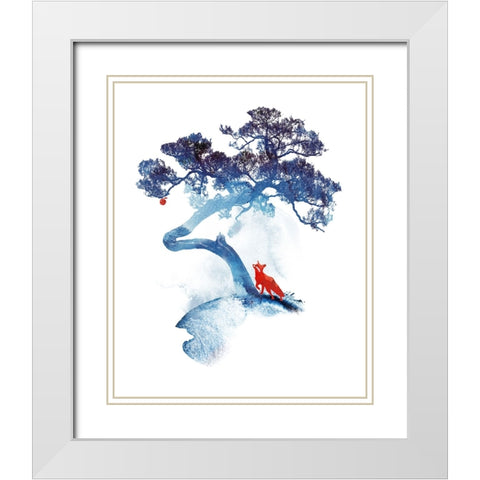 The Last Apple Tree White Modern Wood Framed Art Print with Double Matting by Farkas, Robert