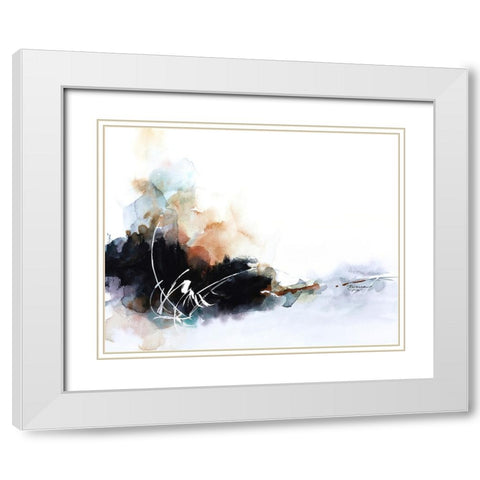 Flash of White White Modern Wood Framed Art Print with Double Matting by Fox, Rebecca