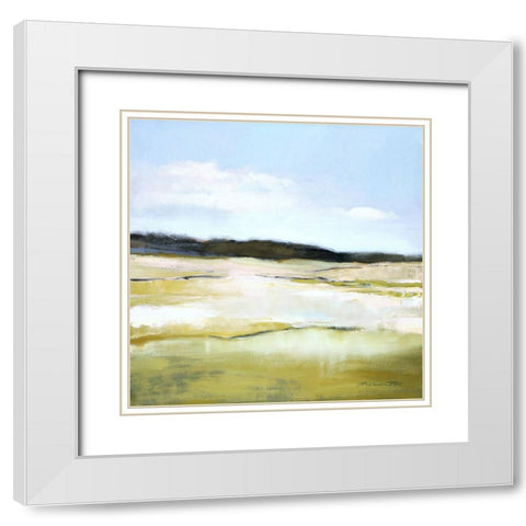 Hillside White Modern Wood Framed Art Print with Double Matting by Fox, Rebecca