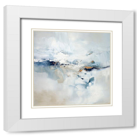Icy Chill White Modern Wood Framed Art Print with Double Matting by Fox, Rebecca