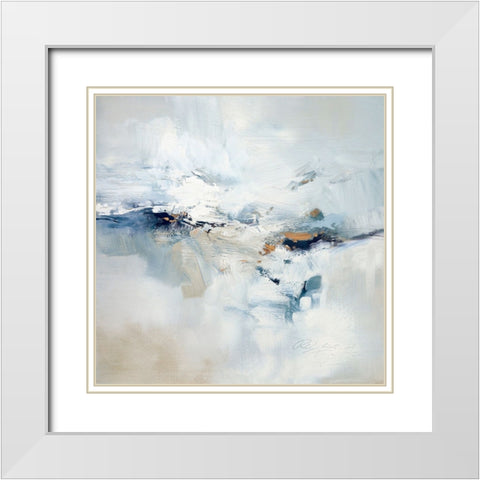 Icy Chill White Modern Wood Framed Art Print with Double Matting by Fox, Rebecca