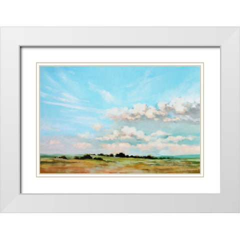 Perfection White Modern Wood Framed Art Print with Double Matting by Fox, Rebecca