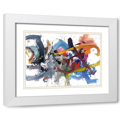 Flash of Thought White Modern Wood Framed Art Print with Double Matting by Fai, Fong