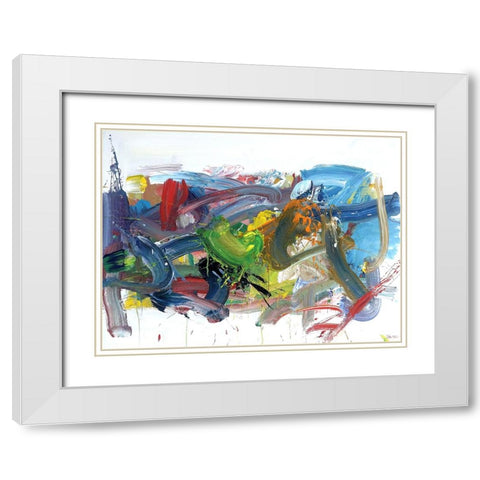 Harmony Of Nature White Modern Wood Framed Art Print with Double Matting by Fai, Fong