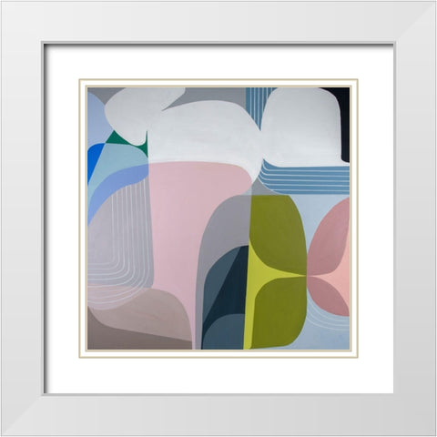 Skyways White Modern Wood Framed Art Print with Double Matting by Griese, Marion