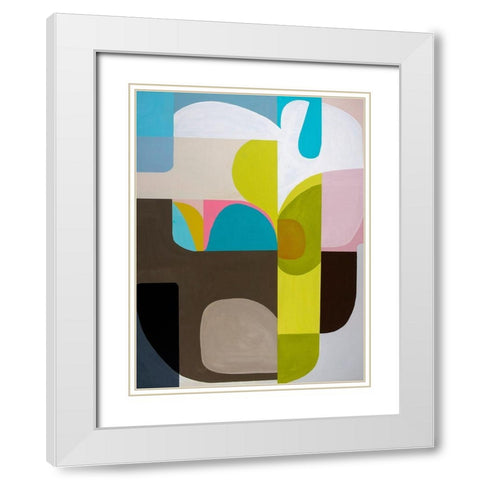 Tangled Sky and Garden White Modern Wood Framed Art Print with Double Matting by Griese, Marion
