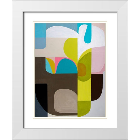 Tangled Sky and Garden White Modern Wood Framed Art Print with Double Matting by Griese, Marion