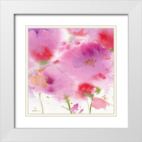 Serenade White Modern Wood Framed Art Print with Double Matting by Golden, Sheila