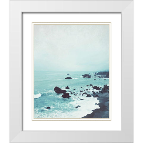 Dusk at the Sea White Modern Wood Framed Art Print with Double Matting by Grainne, Lupen