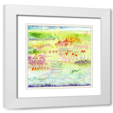 Garden by the Sea White Modern Wood Framed Art Print with Double Matting by Golden, Sheila