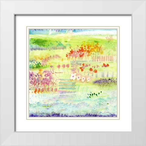 Garden by the Sea White Modern Wood Framed Art Print with Double Matting by Golden, Sheila