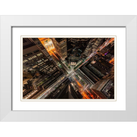 Grand Central New York White Modern Wood Framed Art Print with Double Matting by Getty, Bruce