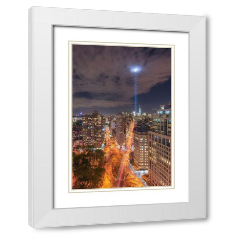 Rooftop Break White Modern Wood Framed Art Print with Double Matting by Getty, Bruce