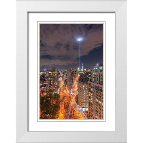 Rooftop Break White Modern Wood Framed Art Print with Double Matting by Getty, Bruce