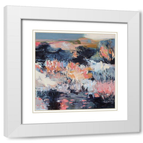 Deep Waters White Modern Wood Framed Art Print with Double Matting by Gocan, Simona