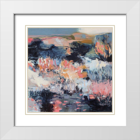 Deep Waters White Modern Wood Framed Art Print with Double Matting by Gocan, Simona