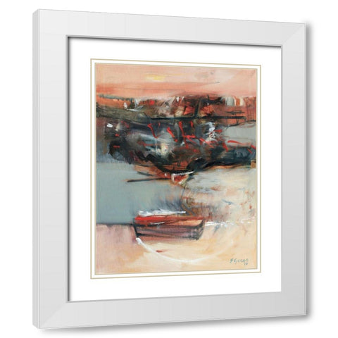 Voyage No. 1 White Modern Wood Framed Art Print with Double Matting by Gocan, Simona
