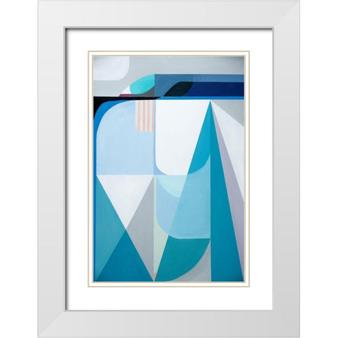 Frozen Shores White Modern Wood Framed Art Print with Double Matting by Griese, Marion