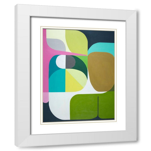 Journey White Modern Wood Framed Art Print with Double Matting by Griese, Marion