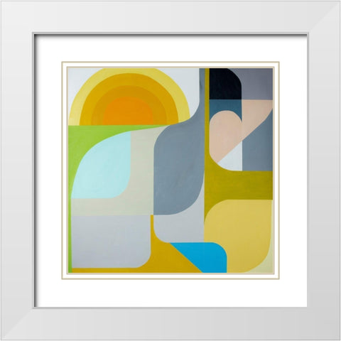 The Sun Does Shine White Modern Wood Framed Art Print with Double Matting by Griese, Marion