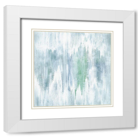 Ocean Mist White Modern Wood Framed Art Print with Double Matting by Greenberg, Ilana
