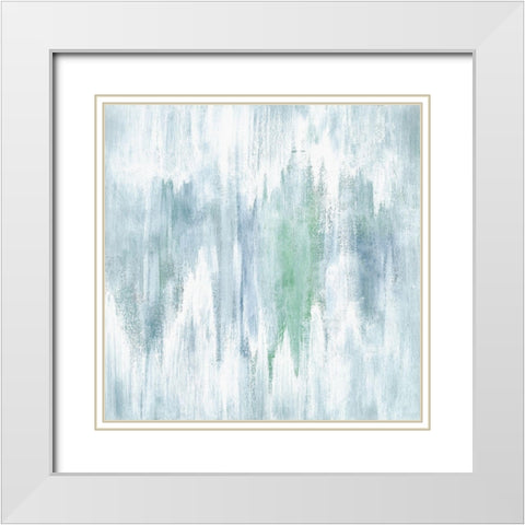 Ocean Mist White Modern Wood Framed Art Print with Double Matting by Greenberg, Ilana