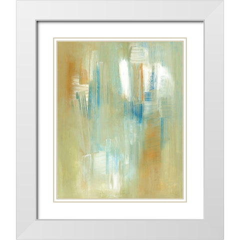 Swept Away White Modern Wood Framed Art Print with Double Matting by Greenberg, Ilana