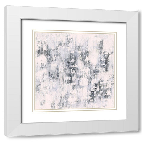 Tranquility White Modern Wood Framed Art Print with Double Matting by Greenberg, Ilana