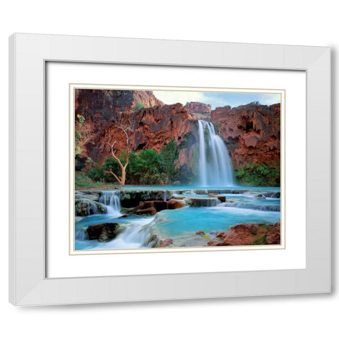 Havasu Before Flood White Modern Wood Framed Art Print with Double Matting by Gavrilis, John