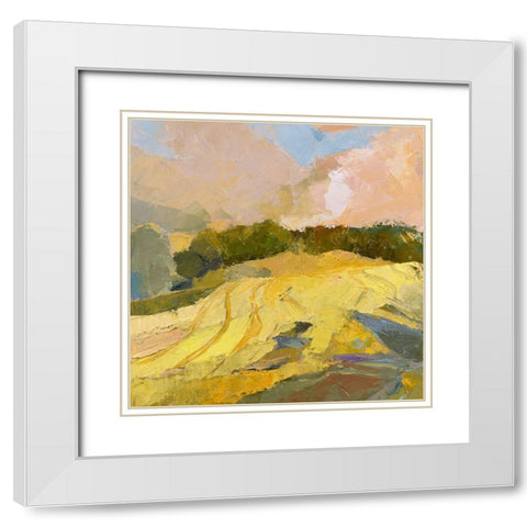Overcast Farm Day White Modern Wood Framed Art Print with Double Matting by Gordon, Toby