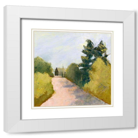 Looking Back White Modern Wood Framed Art Print with Double Matting by Gordon, Toby