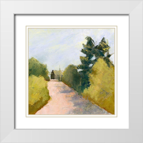 Looking Back White Modern Wood Framed Art Print with Double Matting by Gordon, Toby