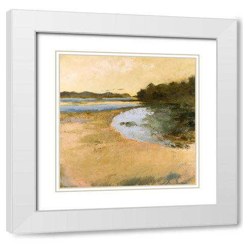 Brave Boat Harbor White Modern Wood Framed Art Print with Double Matting by Gordon, Toby