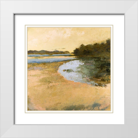 Brave Boat Harbor White Modern Wood Framed Art Print with Double Matting by Gordon, Toby