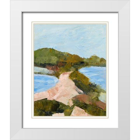 Edge of the Ocean White Modern Wood Framed Art Print with Double Matting by Gordon, Toby